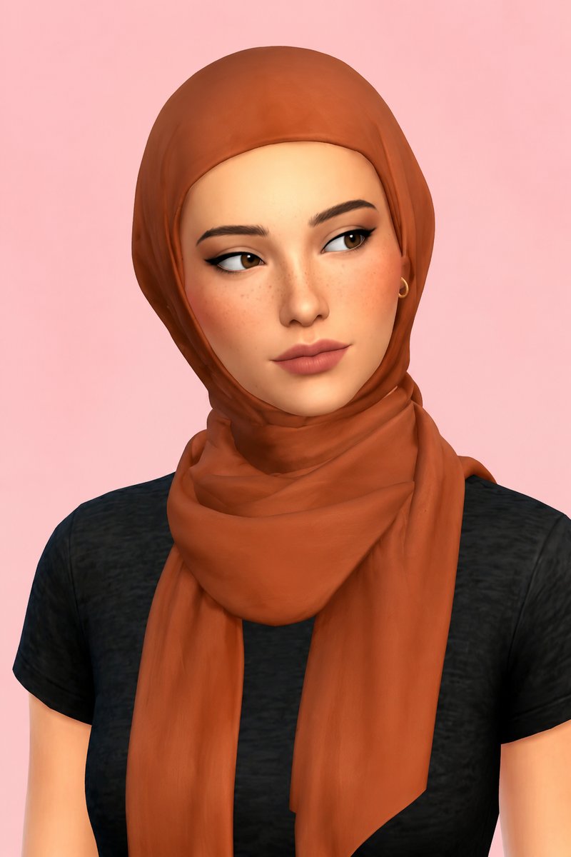 Hilary Hijab custom content (CC) for Sims 4 by marsmerizingsims