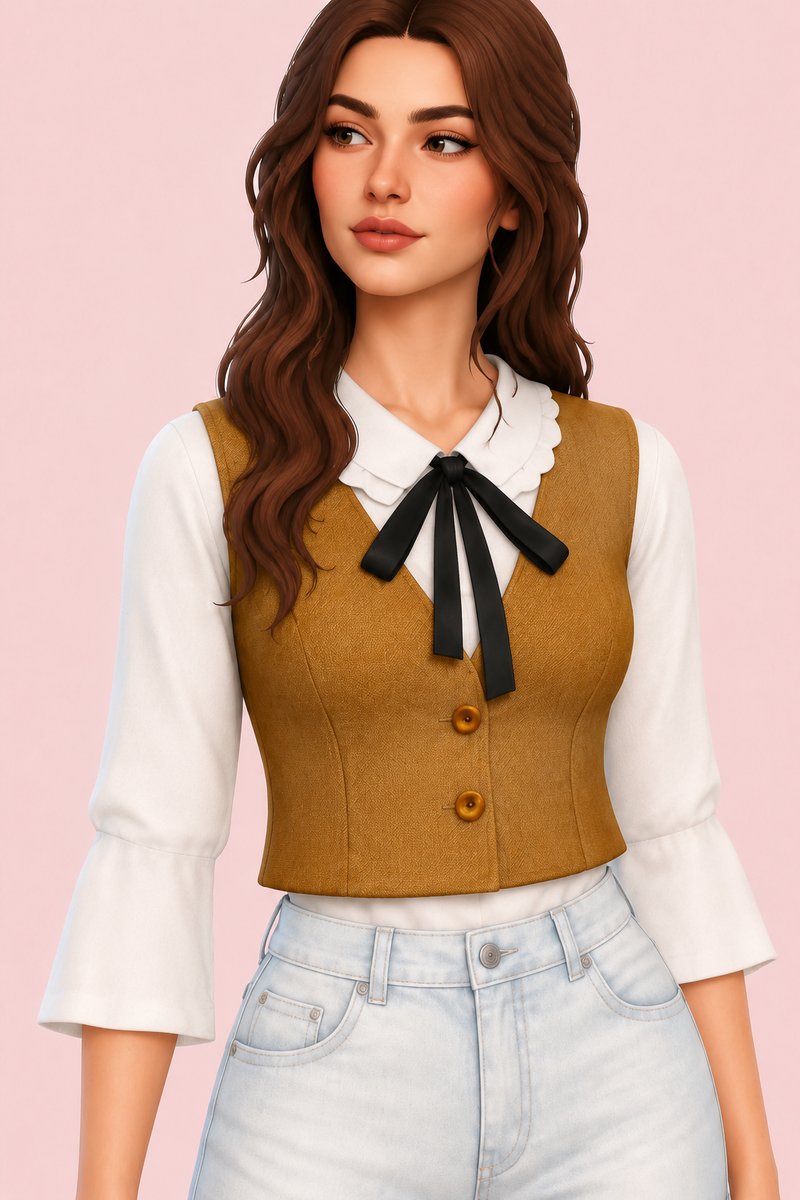 Bo Peep Top custom content (CC) for Sims 4 by marsmerizingsims