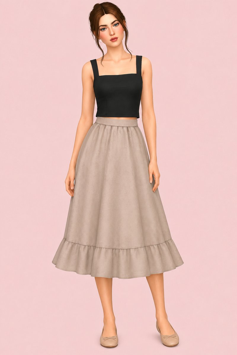 Heidi Skirt custom content (CC) for Sims 4 by marsmerizingsims