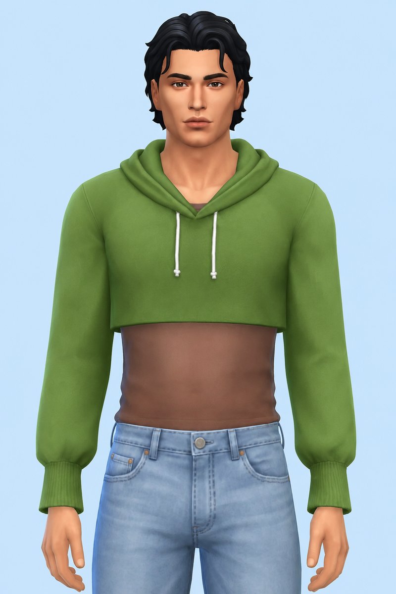 Filo Crop Jumper custom content (CC) for Sims 4 by marsmerizingsims