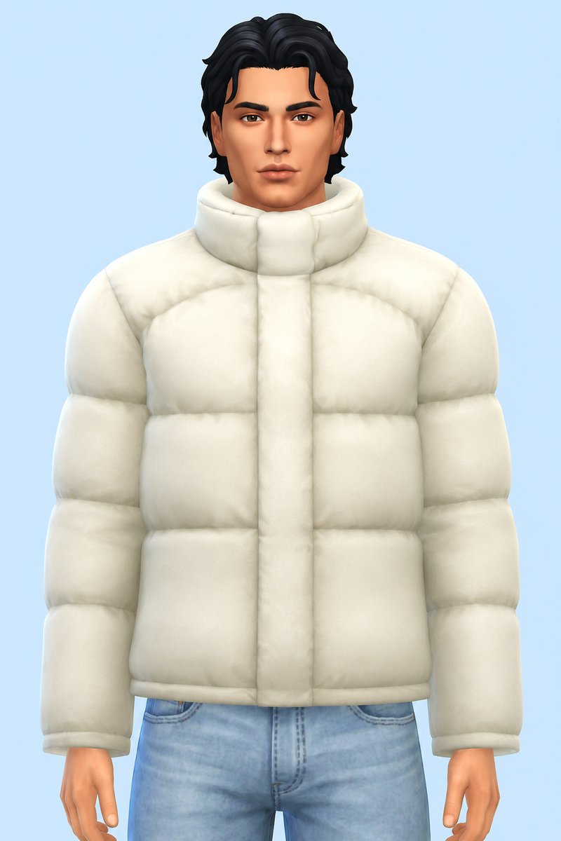 Gray Snow Coat custom content (CC) for Sims 4 by marsmerizingsims