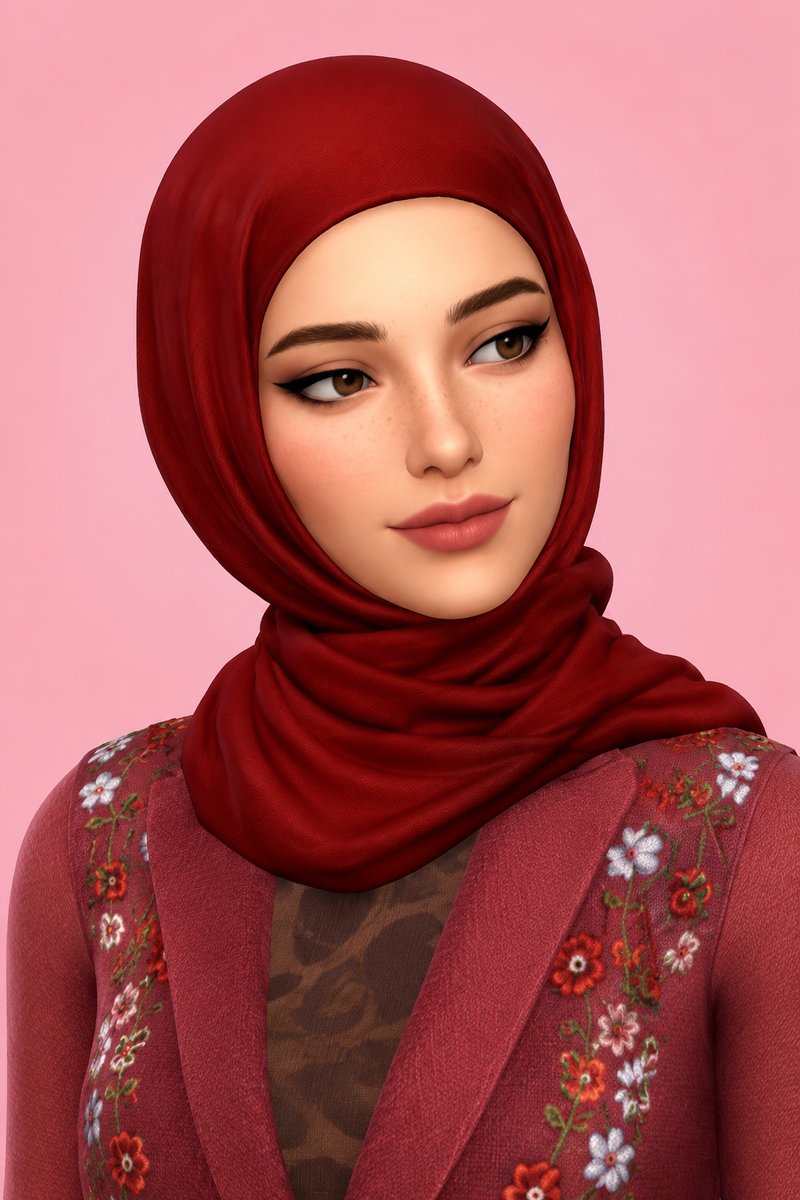 Hijab Dilraba custom content (CC) for Sims 4 by marsmerizingsims