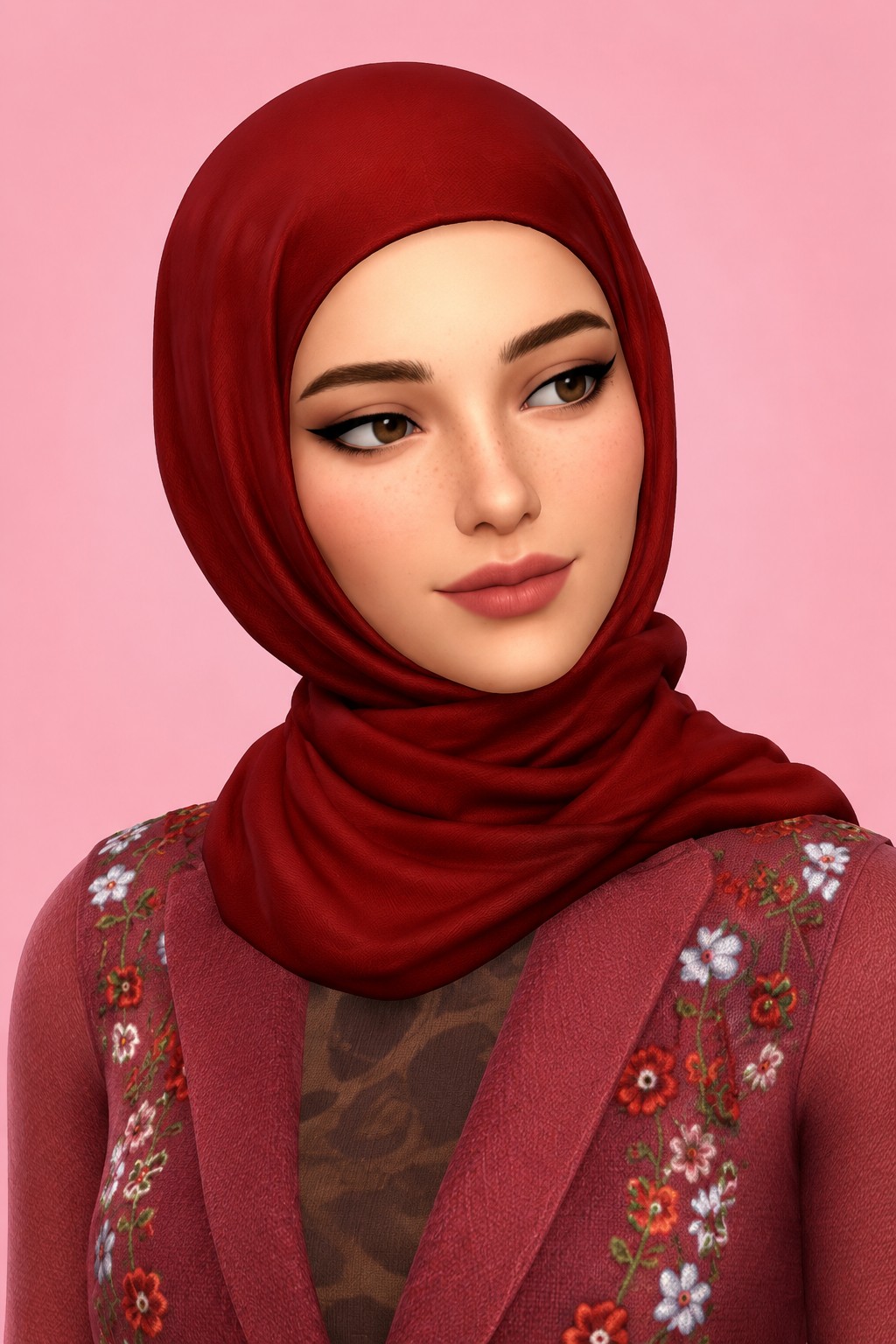 Hijab Dilraba custom content (CC) for Sims 4 by marsmerizingsims