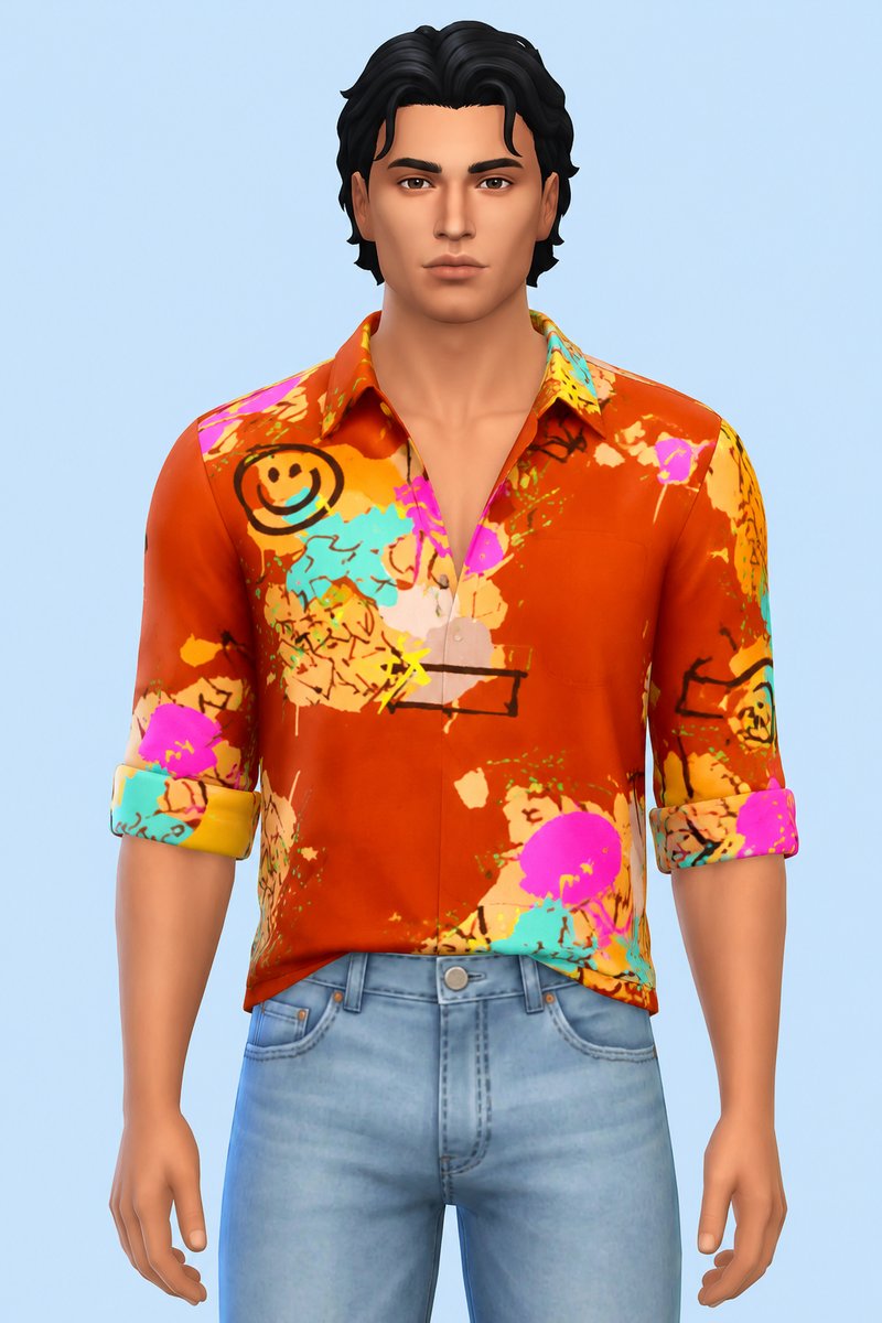 Noah Shirt custom content (CC) for Sims 4 by marsmerizingsims