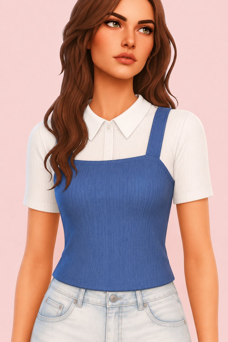 Rachel Top custom content (CC) for Sims 4 by marsmerizingsims