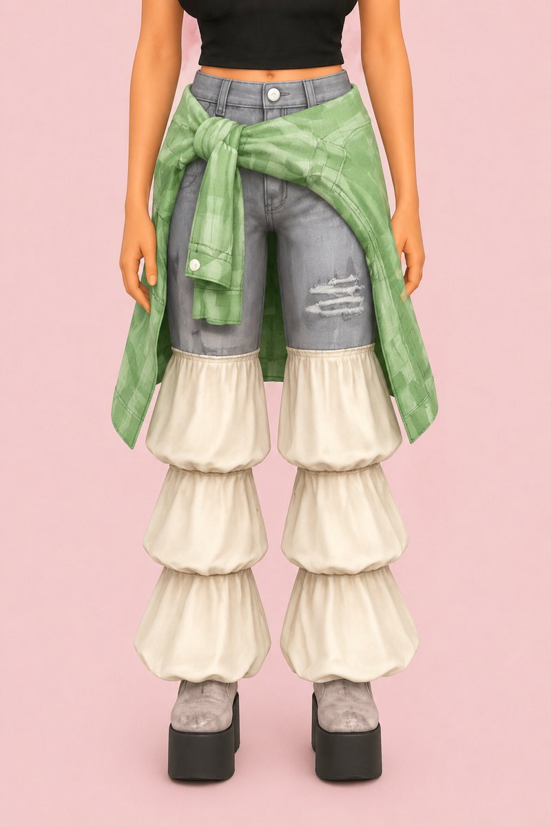 Sammy Mix Jeans custom content (CC) for Sims 4 by marsmerizingsims