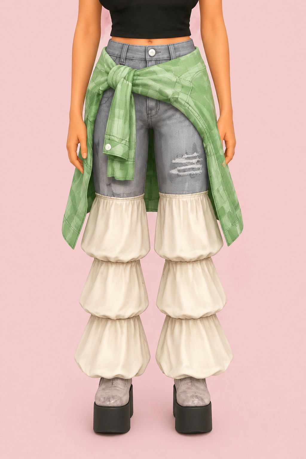 Sammy Mix Jeans custom content (CC) for Sims 4 by marsmerizingsims
