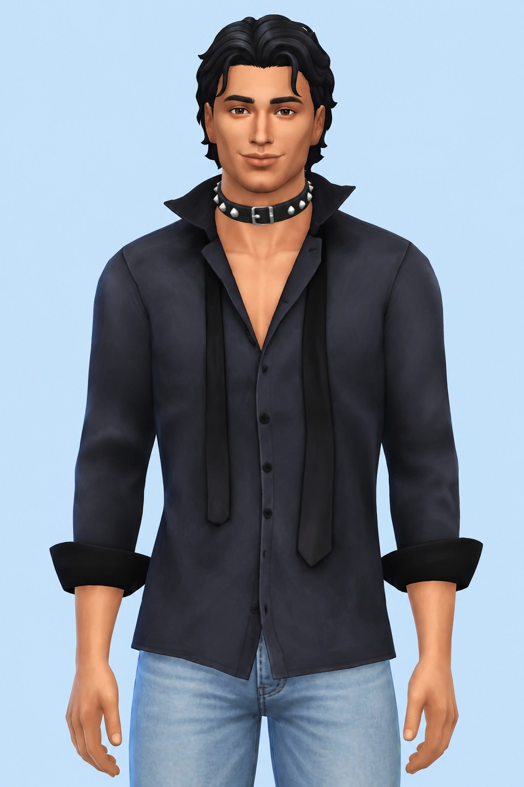 Punk Wesley Messy Shirt custom content (CC) for Sims 4 by marsmerizingsims