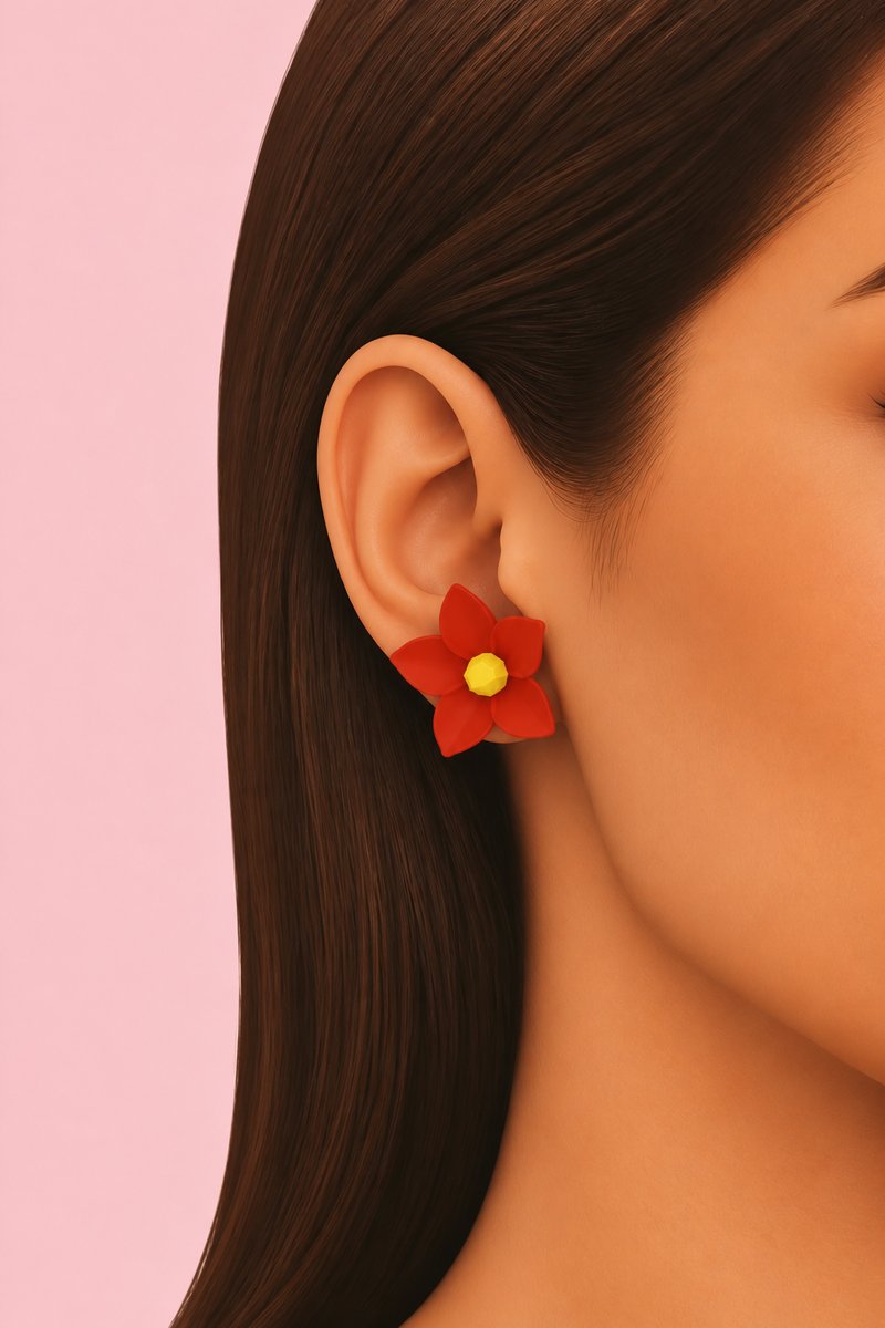 Kamboja Flower Earring custom content (CC) for Sims 4 by marsmerizingsims