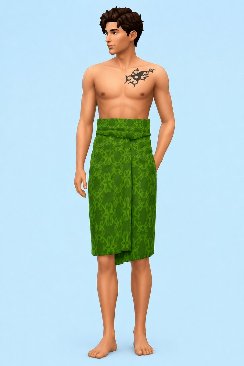 Made Sarong Outfit custom content (CC) for Sims 4 by marsmerizingsims