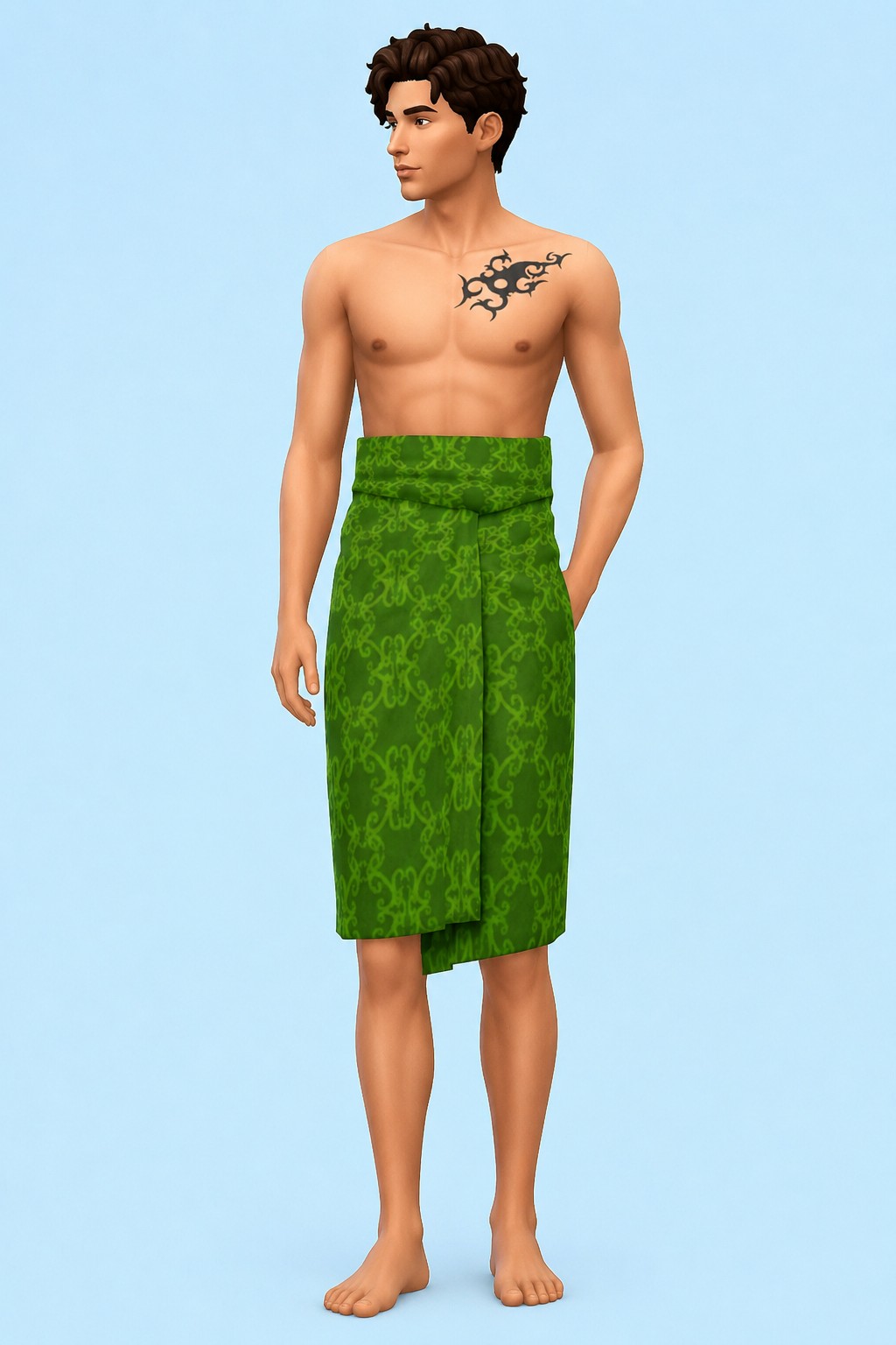 Made Sarong Outfit custom content (CC) for Sims 4 by marsmerizingsims