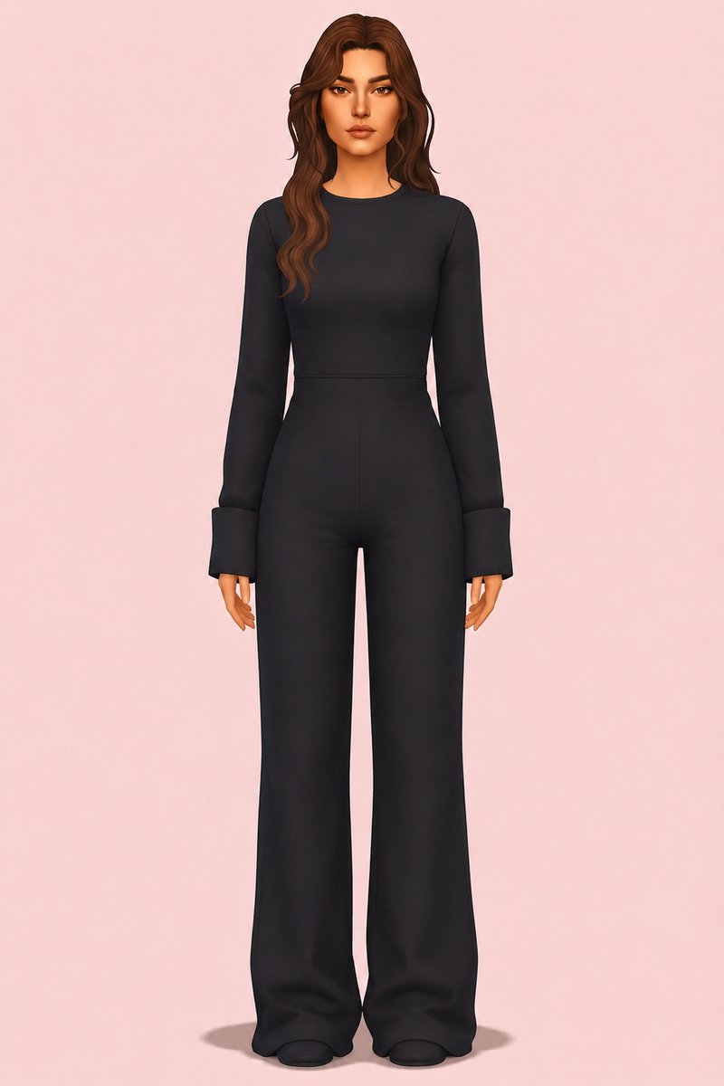Ivy Baggy Jumpsuit custom content (CC) for Sims 4 by marsmerizingsims