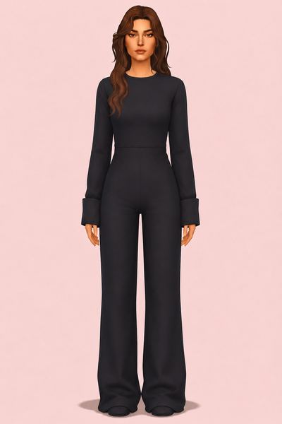 Ivy Baggy Jumpsuit custom content (CC) for Sims 4 by marsmerizingsims