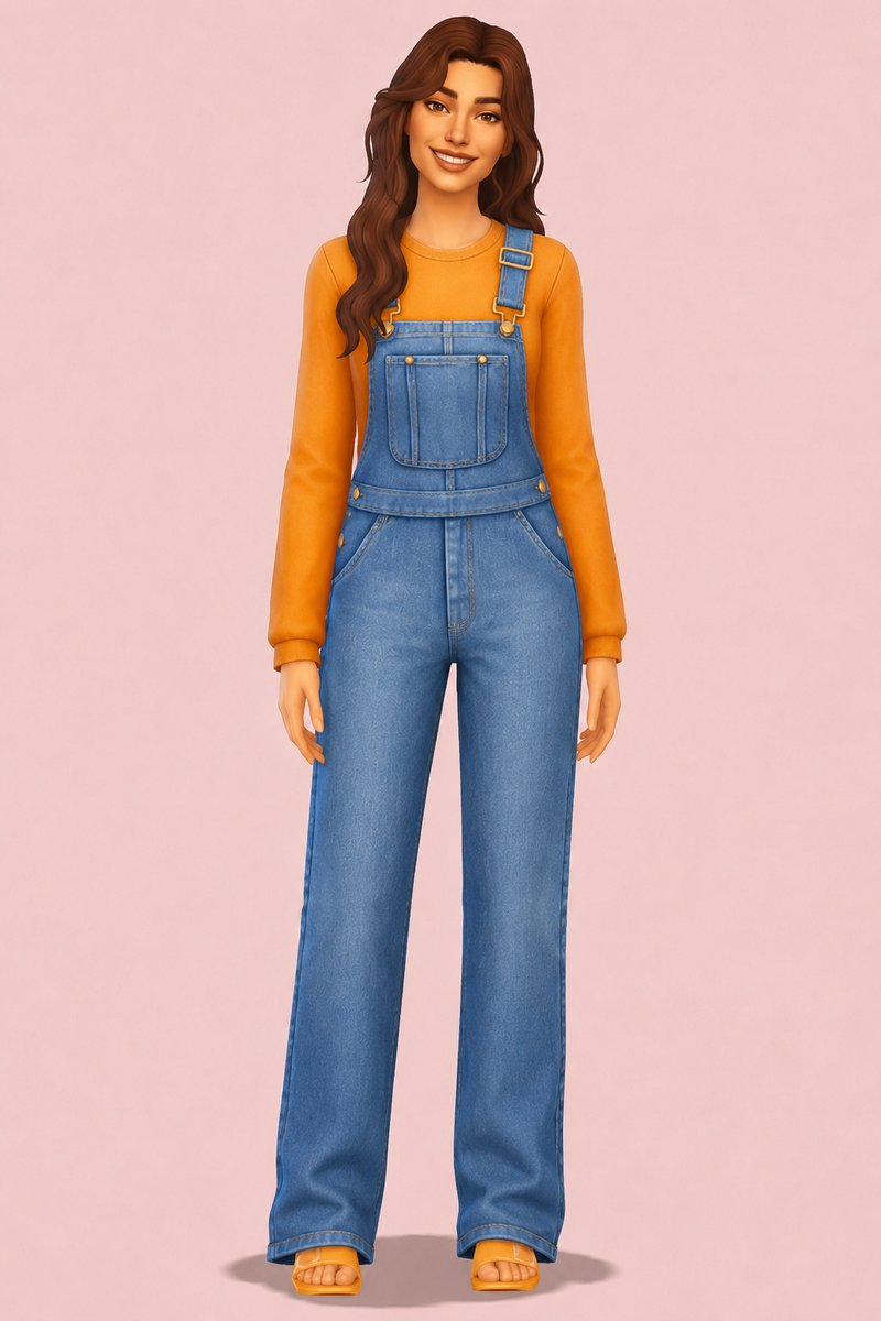Amelia Overall custom content (CC) for Sims 4 by marsmerizingsims