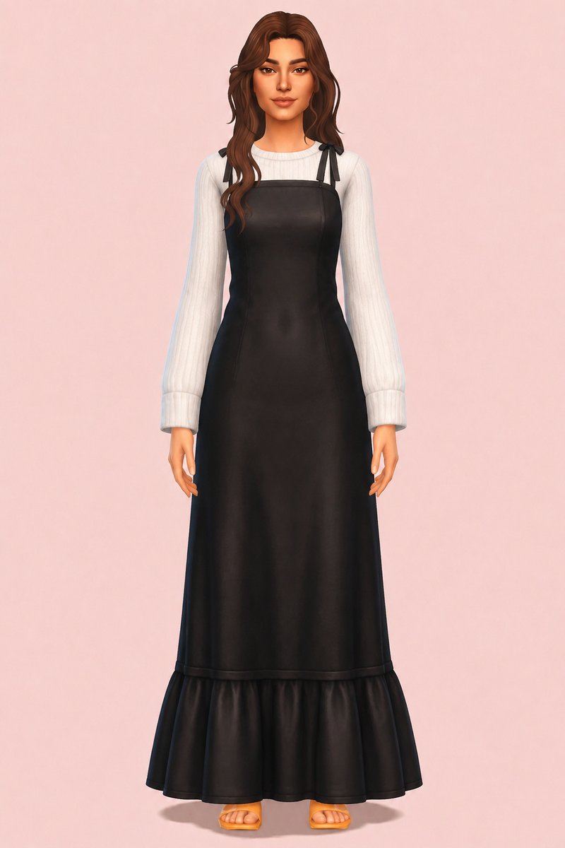Anita Dress custom content (CC) for Sims 4 by marsmerizingsims