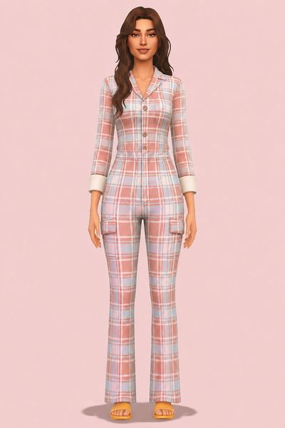 Margot Jumpsuit custom content (CC) for Sims 4 by marsmerizingsims