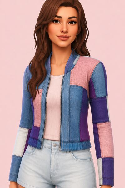 Demi Denim Jacket custom content (CC) for Sims 4 by marsmerizingsims