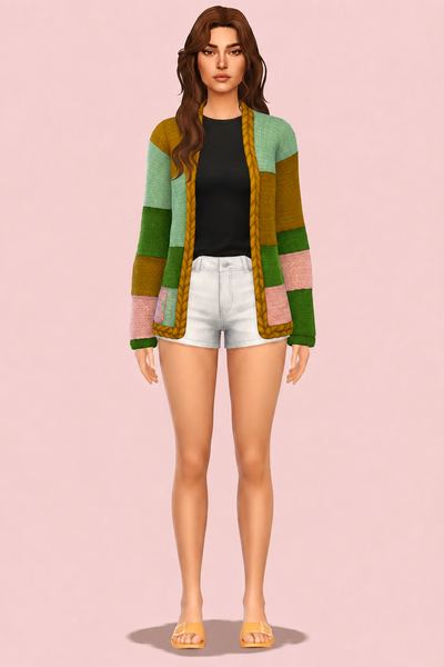 Harry Crochet Cardi custom content (CC) for Sims 4 by marsmerizingsims