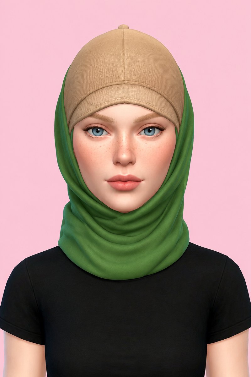 INNER HIJAB 37 custom content (CC) for Sims 4 by marsmerizingsims