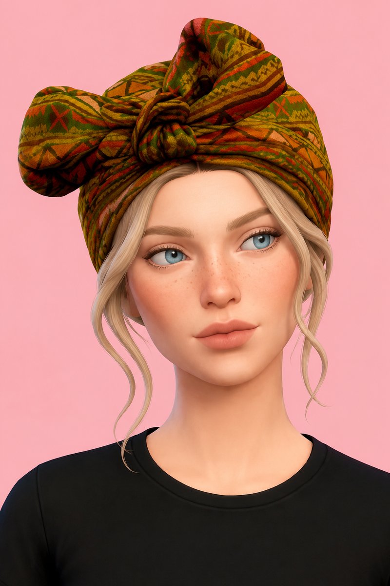Kenya Headwrap custom content (CC) for Sims 4 by marsmerizingsims