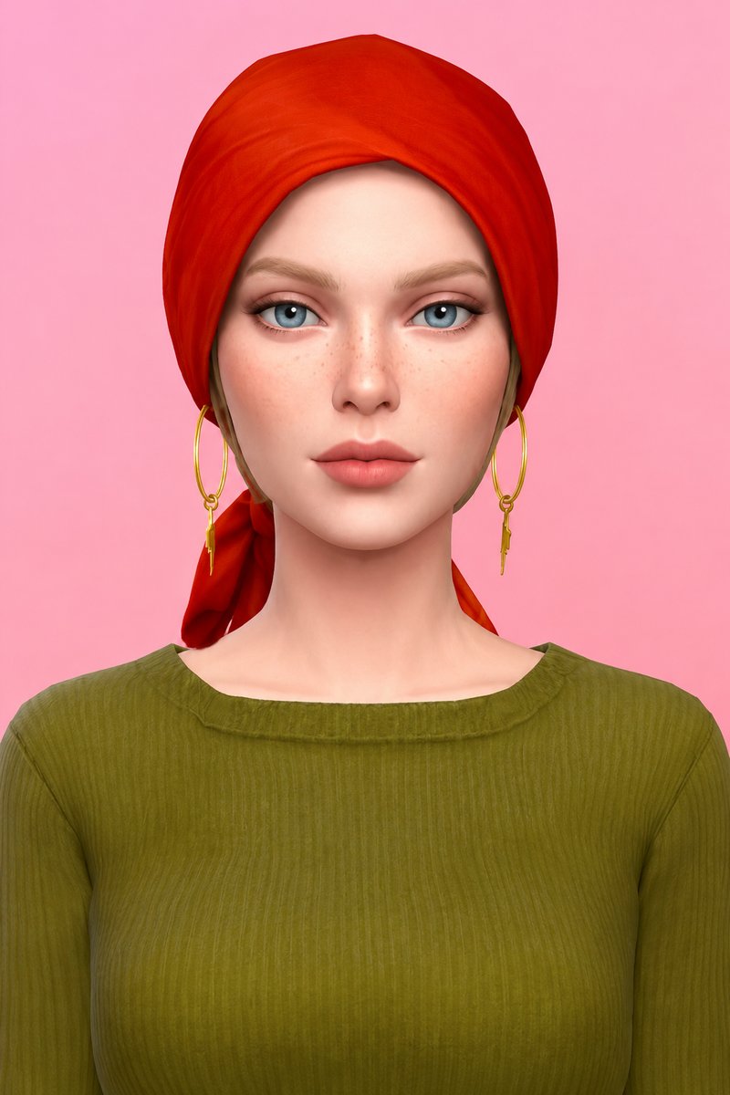 Malina Headwrap Hijab custom content (CC) for Sims 4 by marsmerizingsims