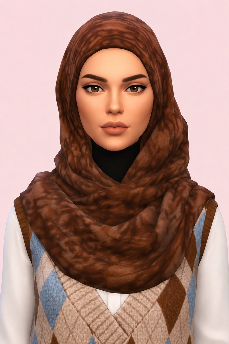 Basic HSY Hijab 28 custom content (CC) for Sims 4 by marsmerizingsims