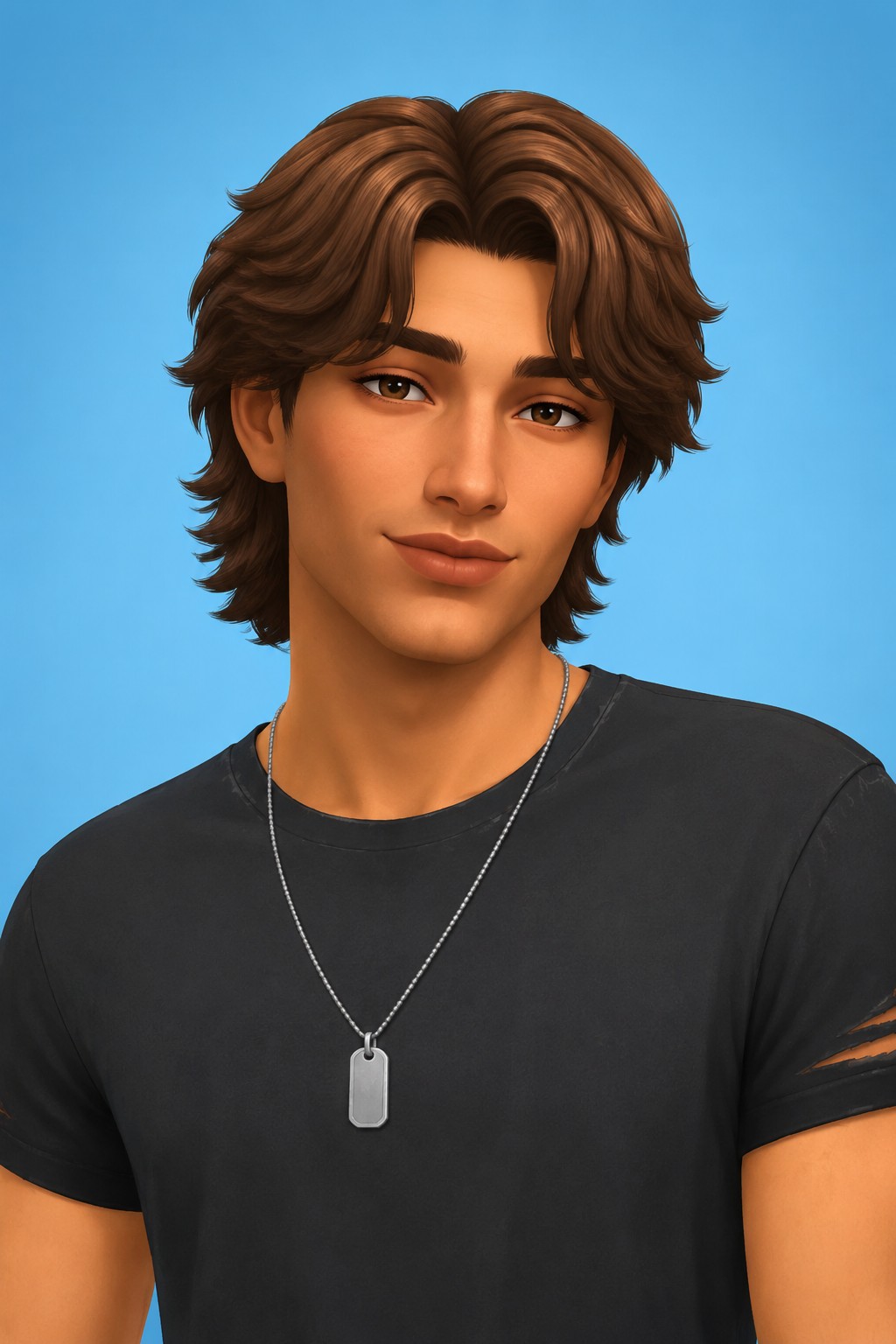 Billy Coen Hair custom content (CC) for Sims 4 by johnnysims