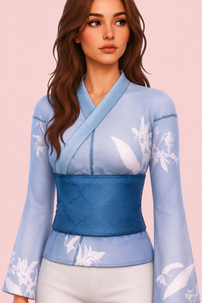 Enna-chan Kimono custom content (CC) for Sims 4 by marsmerizingsims