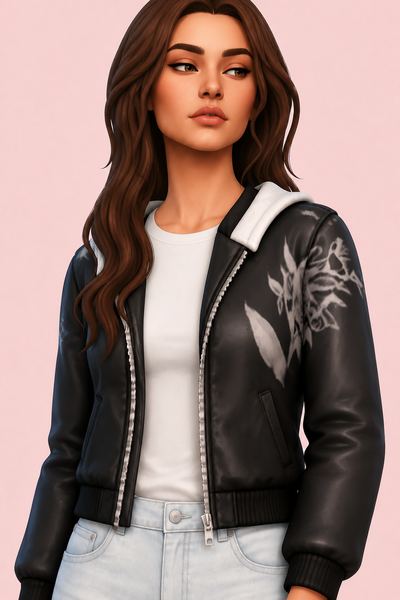 Makoto Leather Jacket custom content (CC) for Sims 4 by marsmerizingsims