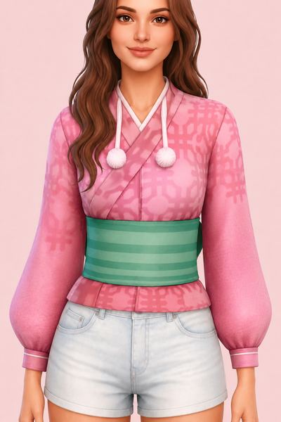 Neneko Kawaii Kimono custom content (CC) for Sims 4 by marsmerizingsims
