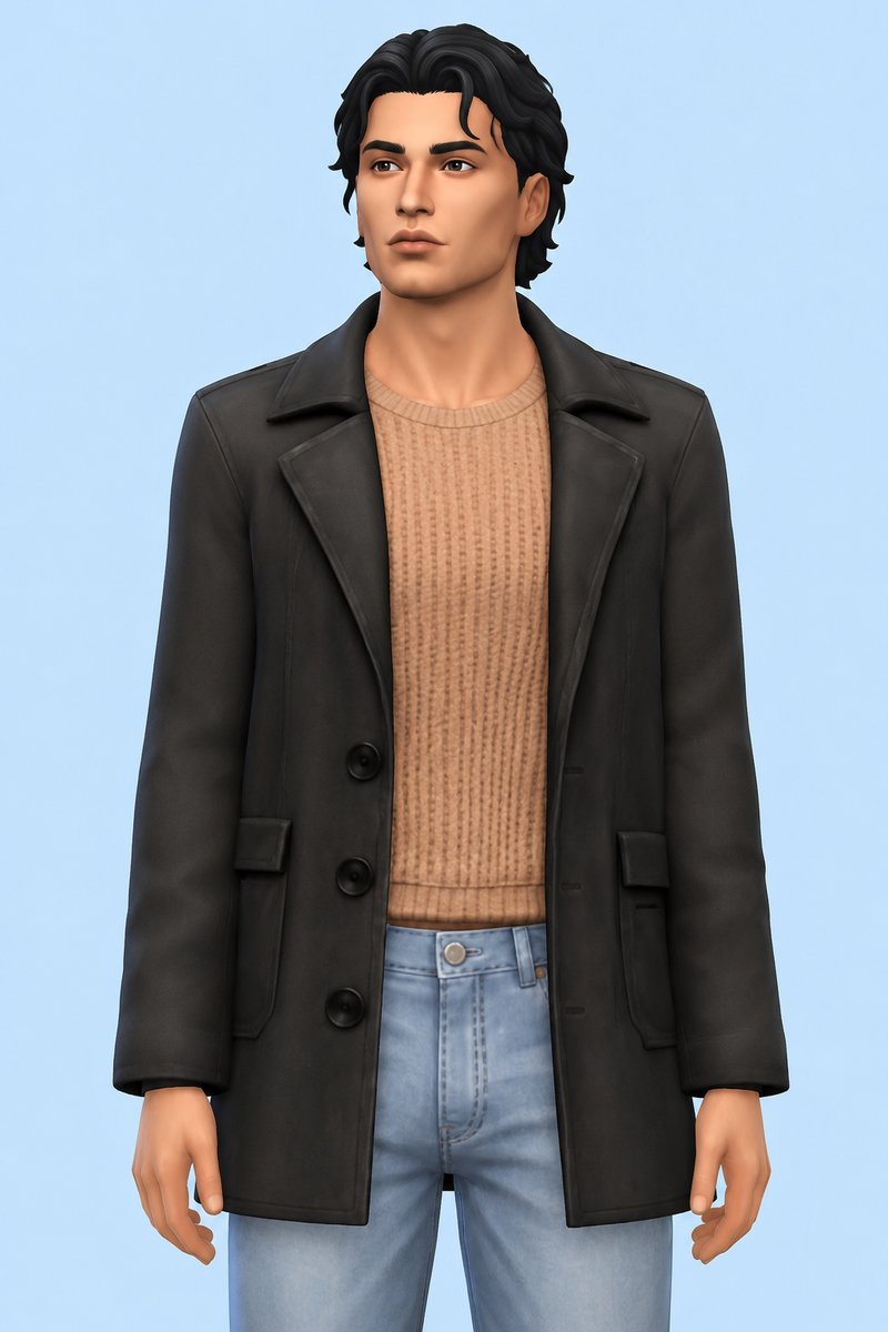 Enzo Oversize Blazer custom content (CC) for Sims 4 by marsmerizingsims