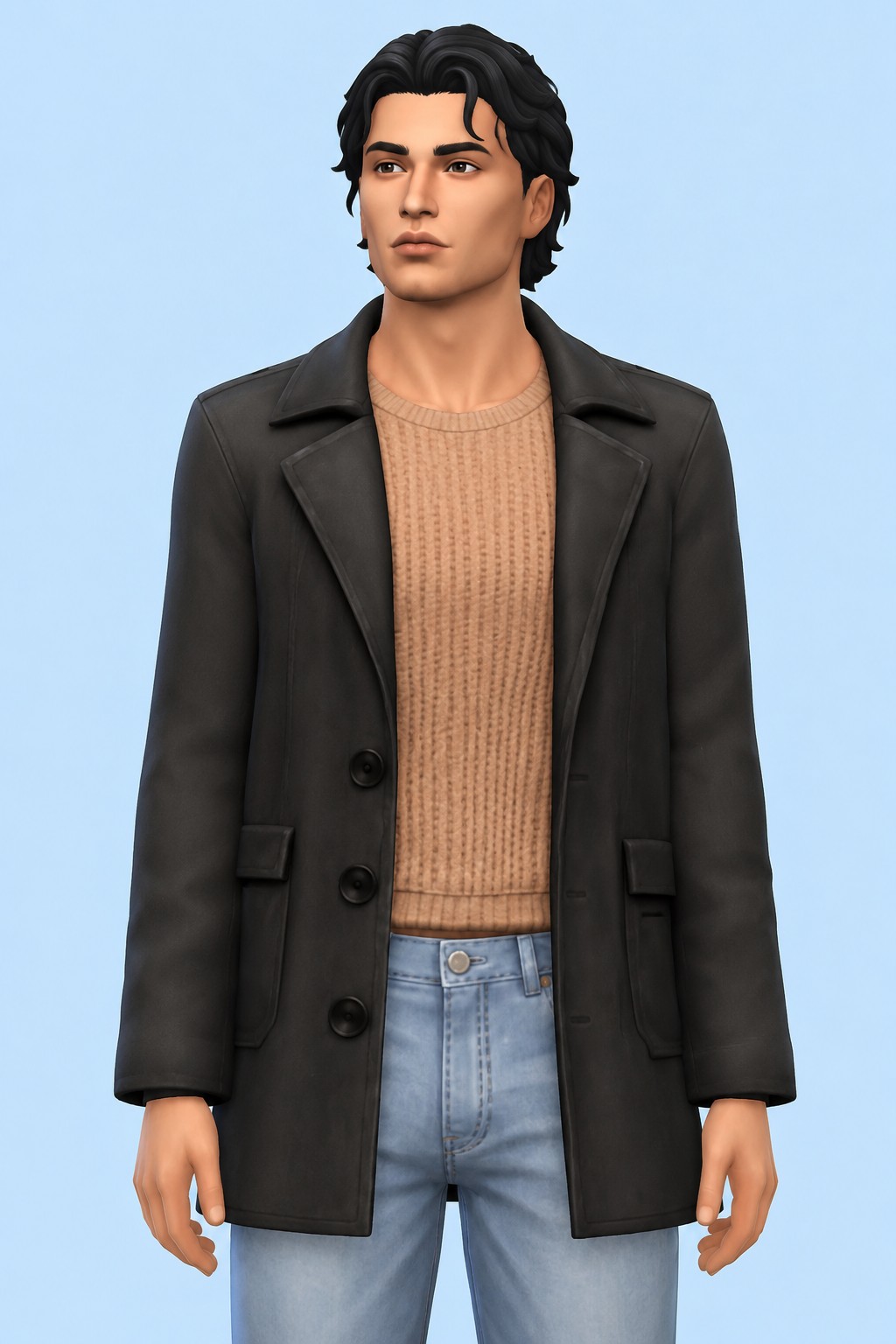 Enzo Oversize Blazer custom content (CC) for Sims 4 by marsmerizingsims