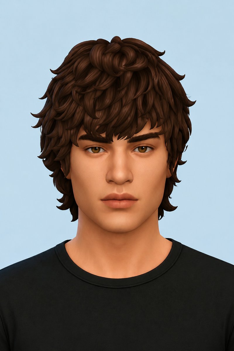 Carlos Oliveira Hair custom content (CC) for Sims 4 by johnnysims