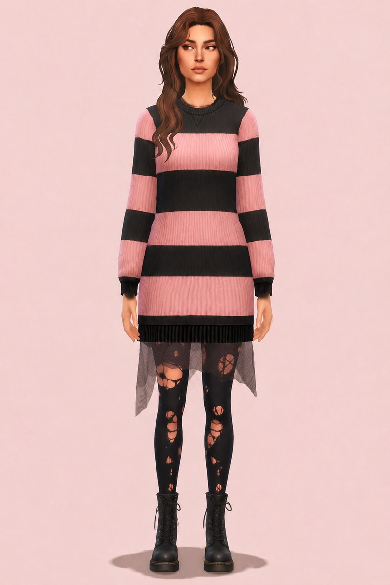 Freddi Loose Sweater custom content (CC) for Sims 4 by marsmerizingsims