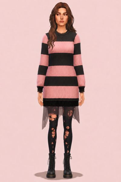 Freddi Loose Sweater custom content (CC) for Sims 4 by marsmerizingsims