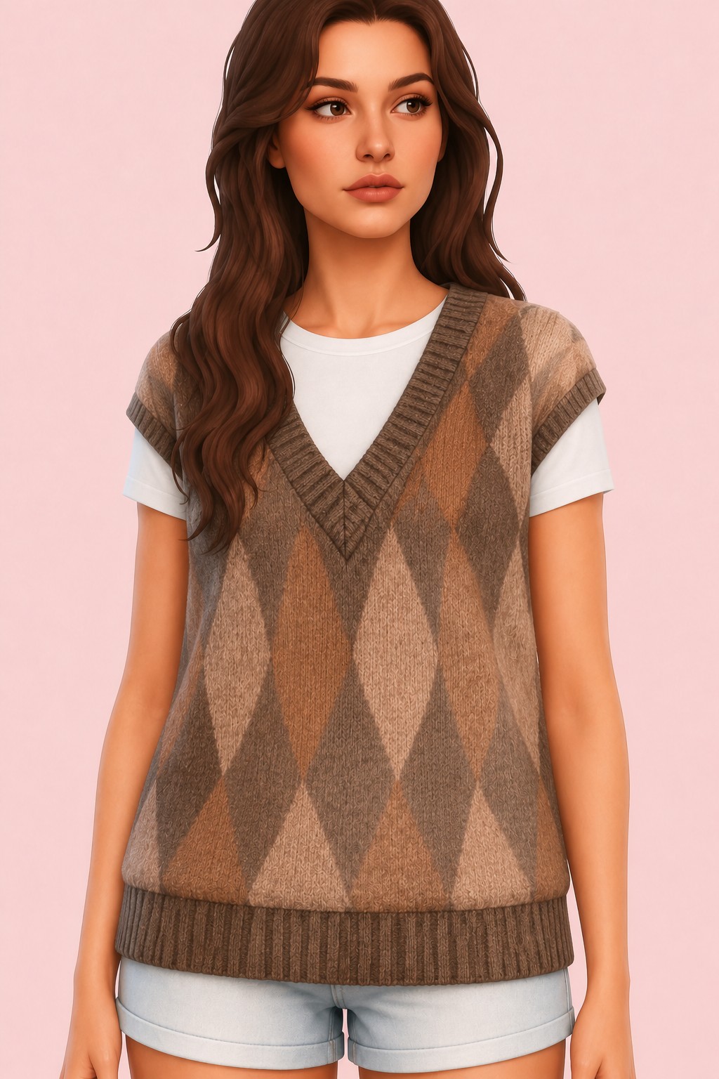 Yuumi Oversized Vest custom content (CC) for Sims 4 by marsmerizingsims