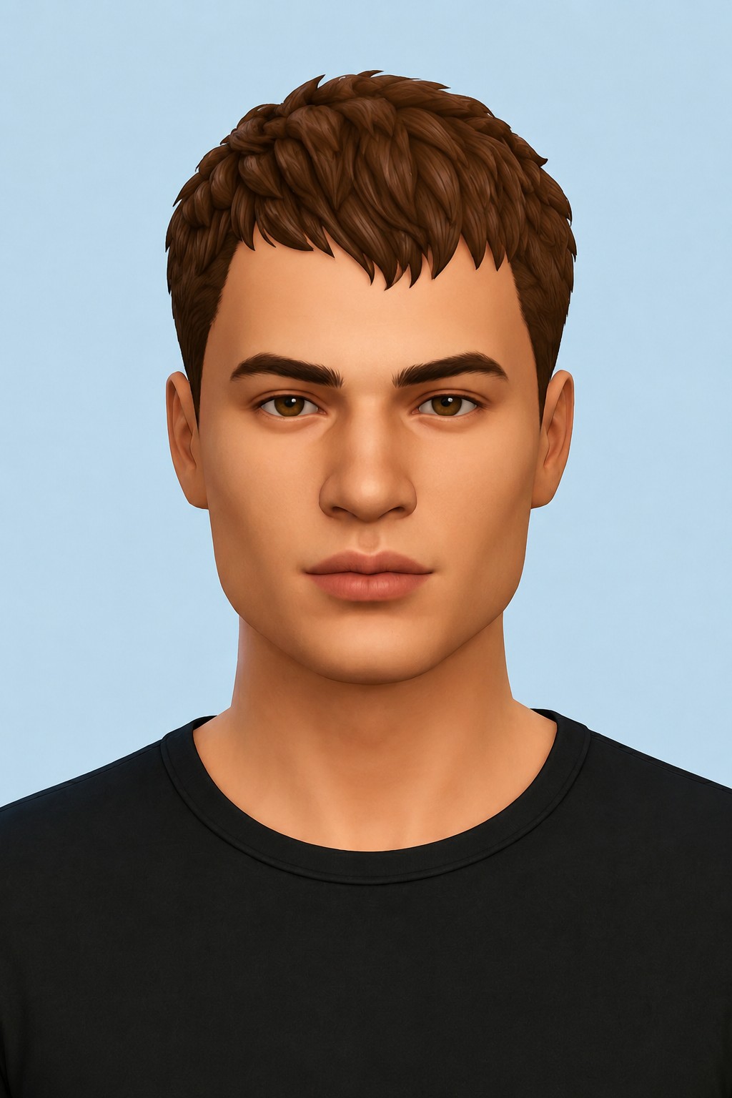 Chris Redfield Hair custom content (CC) for Sims 4 by johnnysims