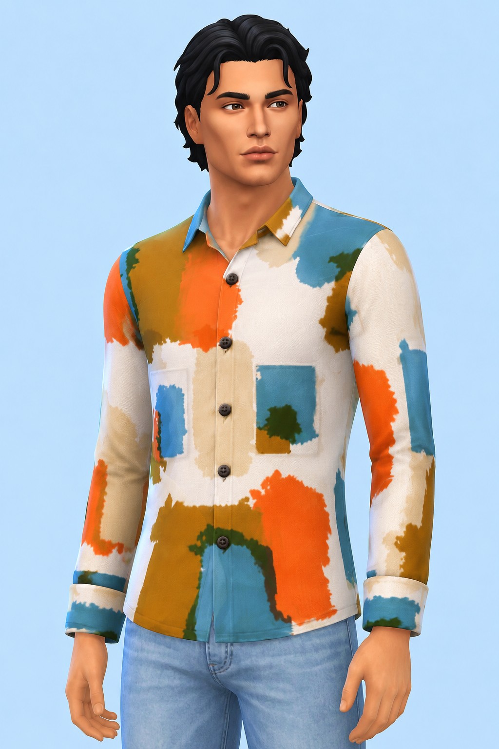 EUGENE Shirt custom content (CC) for Sims 4 by marsmerizingsims