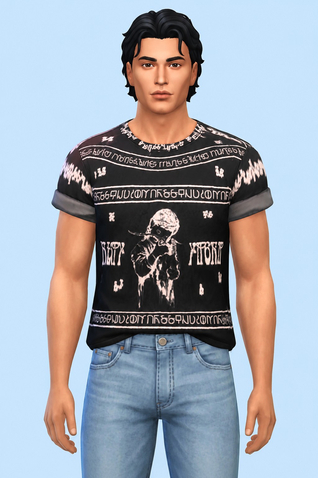 Scribbled Shirt custom content (CC) for Sims 4 by marsmerizingsims