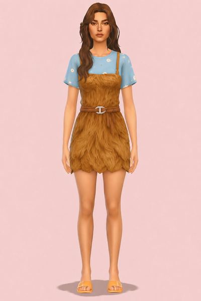 Casual Autumn Dress custom content (CC) for Sims 4 by marsmerizingsims
