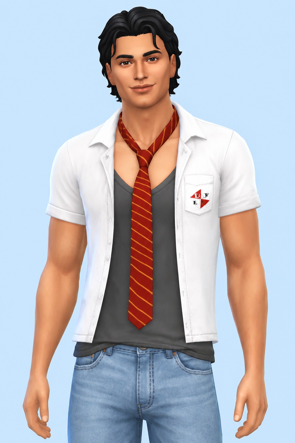 REBELDE Male Shirt 01 custom content (CC) for Sims 4 by marsmerizingsims
