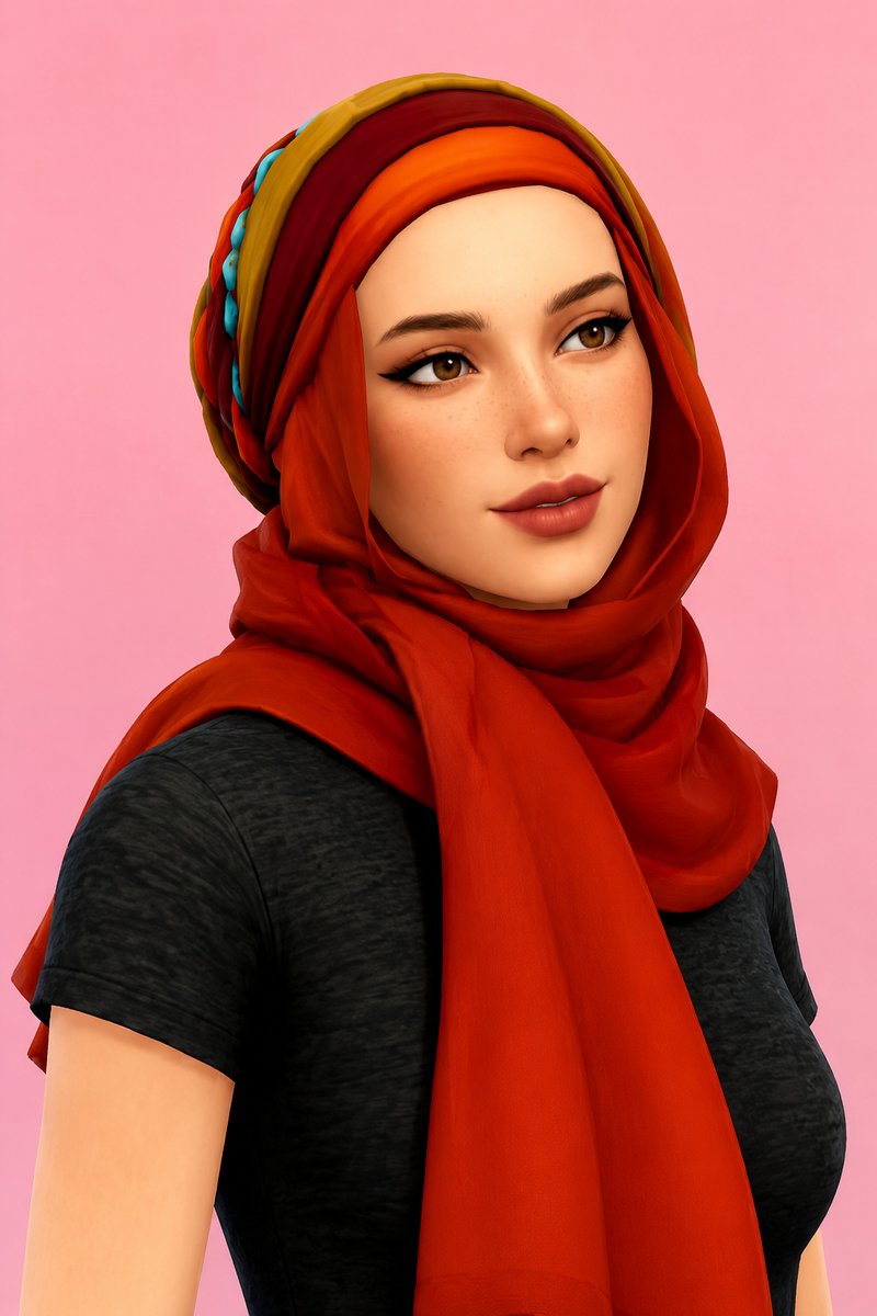 Dian Turban Hijab custom content (CC) for Sims 4 by marsmerizingsims