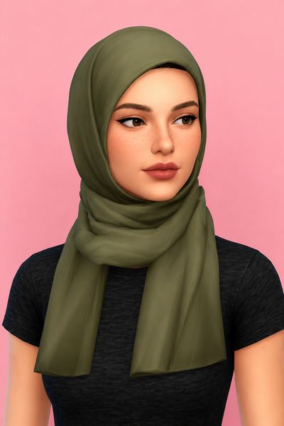 SAMIRAH HIJAB withour CAP custom content (CC) for Sims 4 by marsmerizingsims