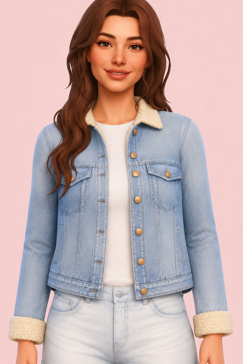 Claire Denim Jacket custom content (CC) for Sims 4 by marsmerizingsims