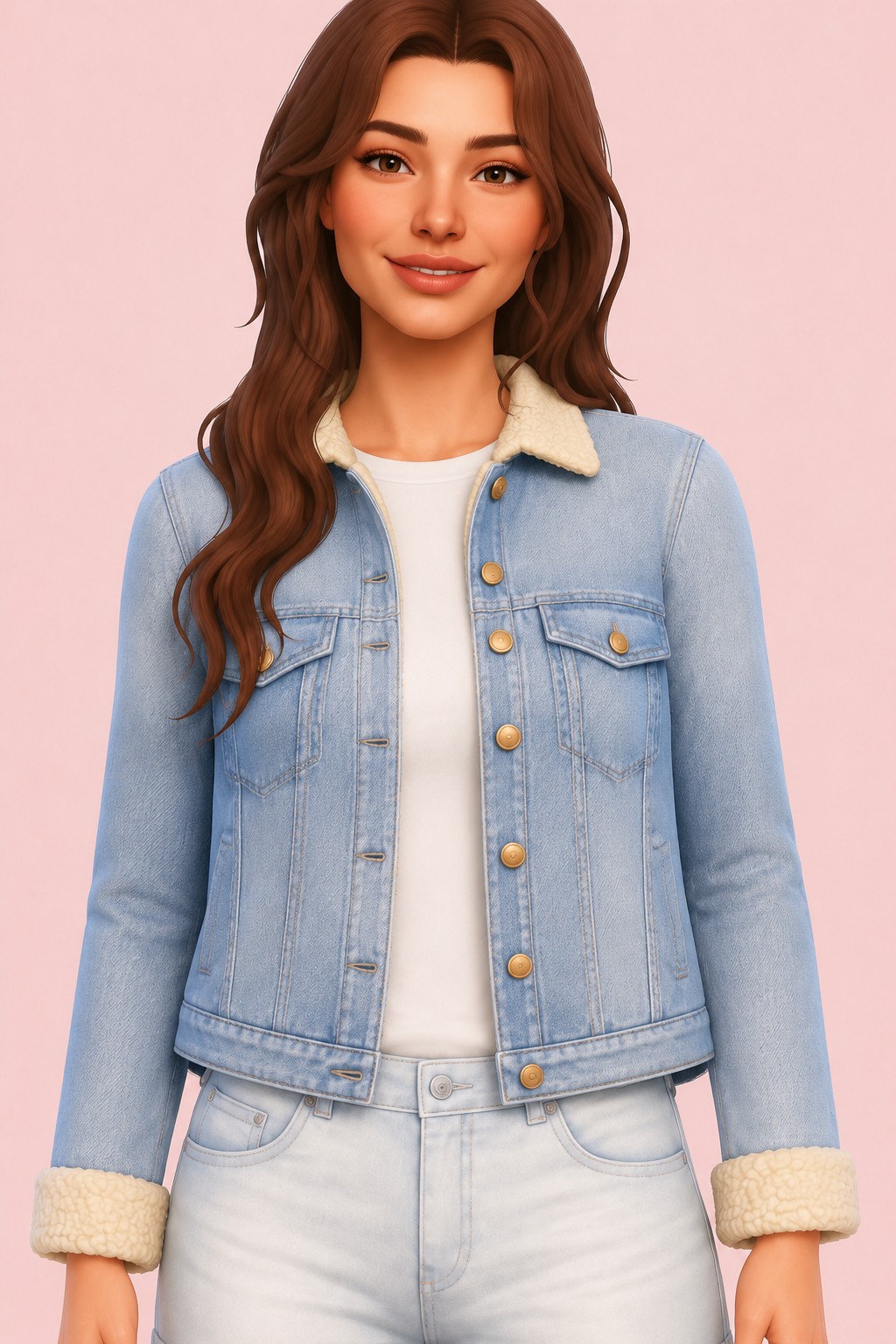 Claire Denim Jacket custom content (CC) for Sims 4 by marsmerizingsims