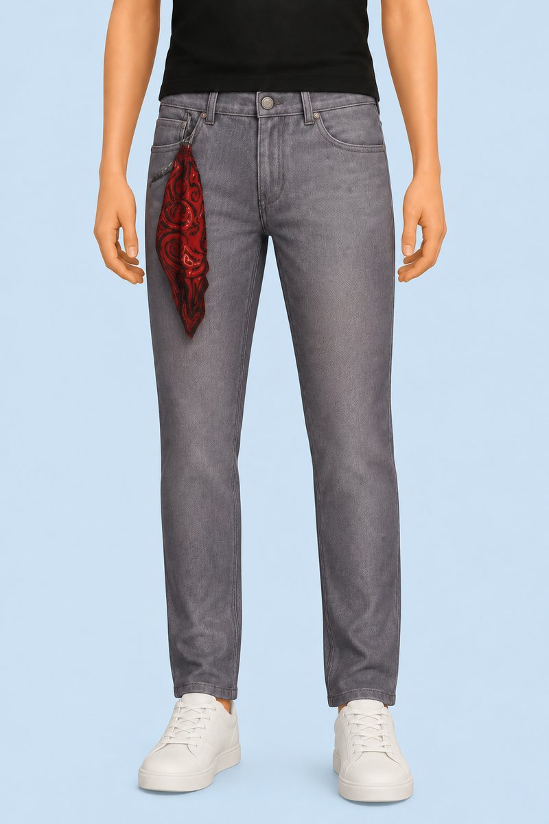 Johnny Jeans w Handkerchief custom content (CC) for Sims 4 by marsmerizingsims
