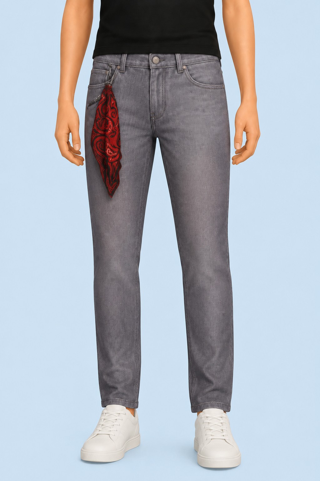 Johnny Jeans w Handkerchief custom content (CC) for Sims 4 by marsmerizingsims