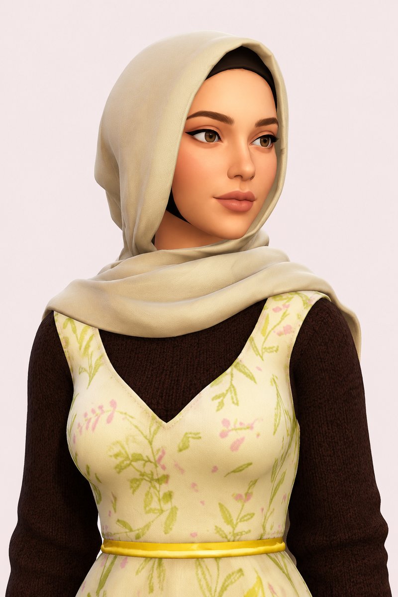Aina Hijab custom content (CC) for Sims 4 by marsmerizingsims