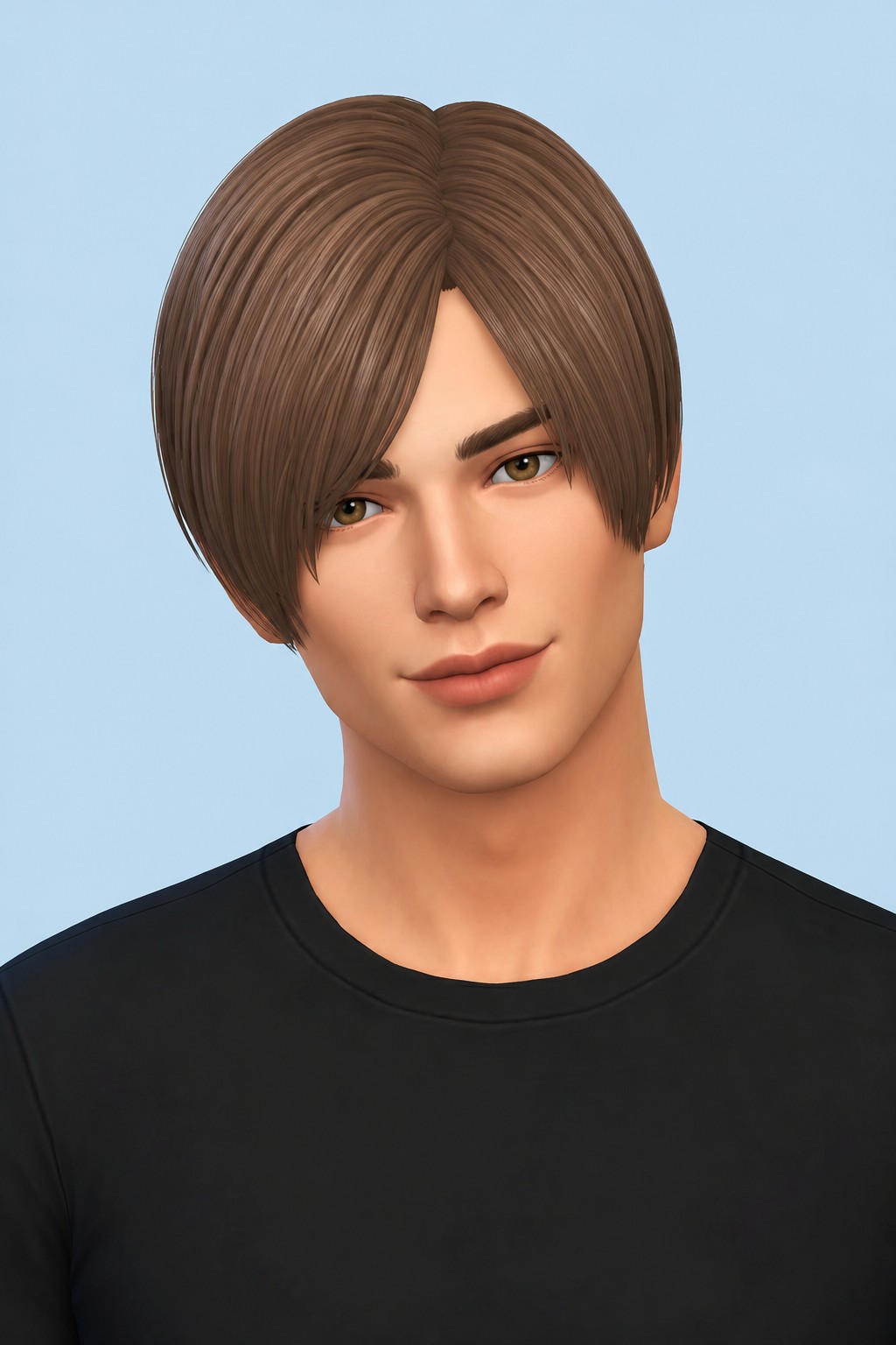 Leon Kennedy Hair custom content (CC) for Sims 4 by johnnysims