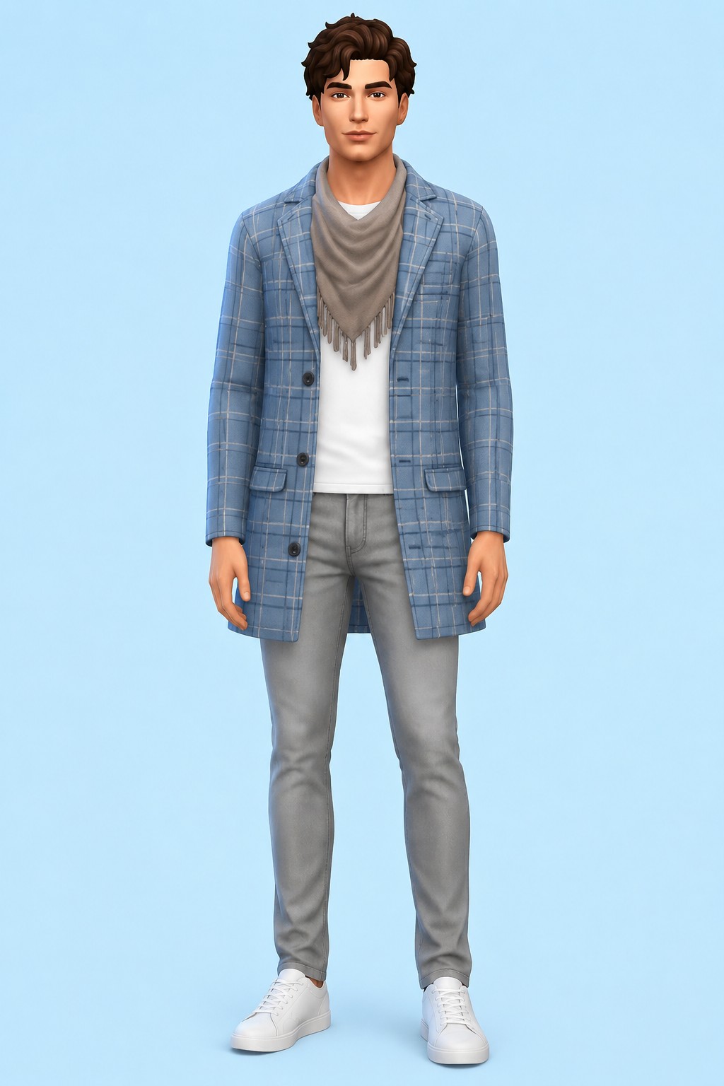 Scarf and Coat custom content (CC) for Sims 4 by marsmerizingsims